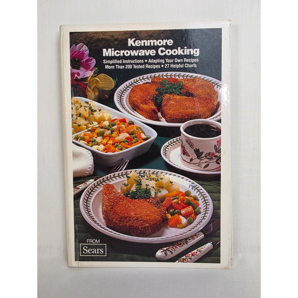 VINTAGE Kenmore Microwave Cooking Cookbook Sears Spiral Bound‎ Recipes Fast Cook